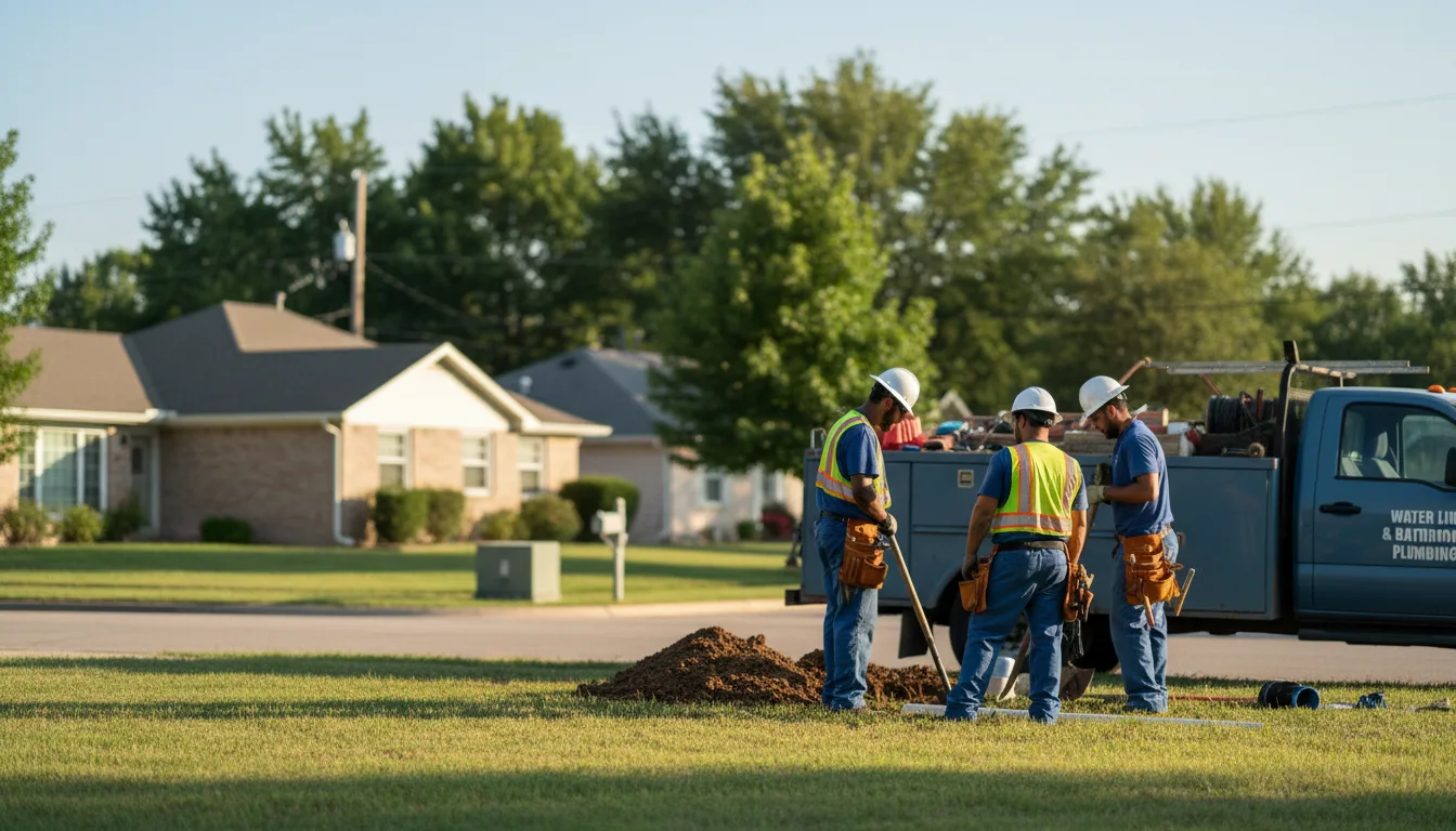 Residential water line and bathroom plumbing service in Eureka, KS